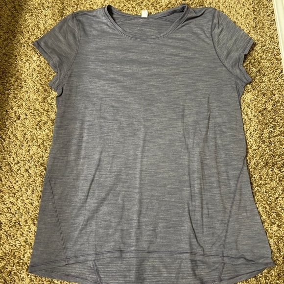 lululemon athletica Tops - Lululemon Another Mile Short Sleeve Heathered Lilac Stone